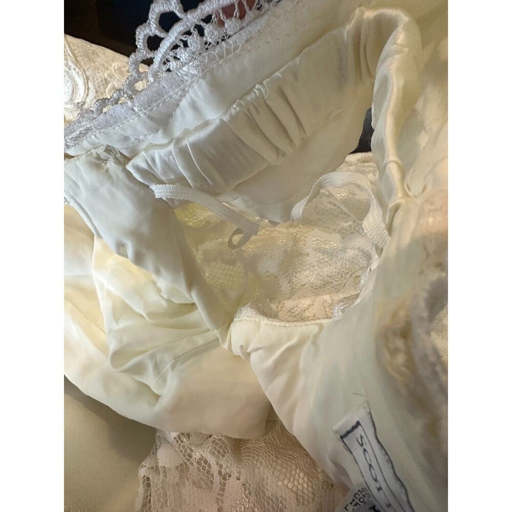 NWT Vintage Scott McClintock Lace Off The Shoulder Bridal Wedding Dress Size 12 - Picture 15 of 16